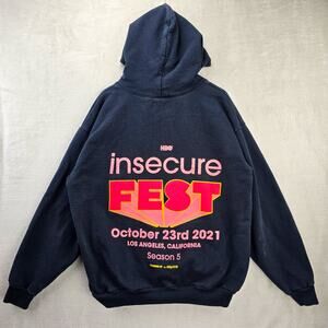 HBO Insecure Fest 2021 Season 5 Promo Hoodie Mens XL Black Sweatshirt The Crate